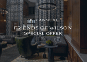 Friends of Wilson Once A Year Opportunity Header Image with Text